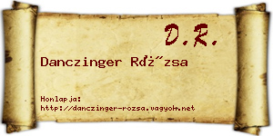 Danczinger Rózsa névjegykártya